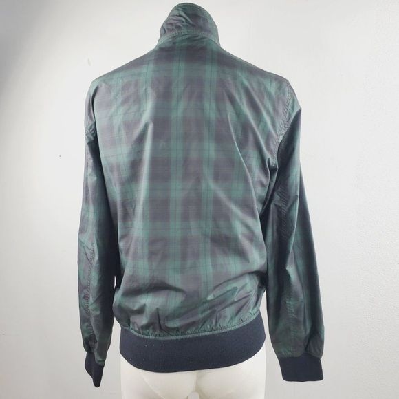 American Eagle Outfitters Men Green Plaid Authentic Full Zip Bomber Jacket Small - Picture 5 of 8